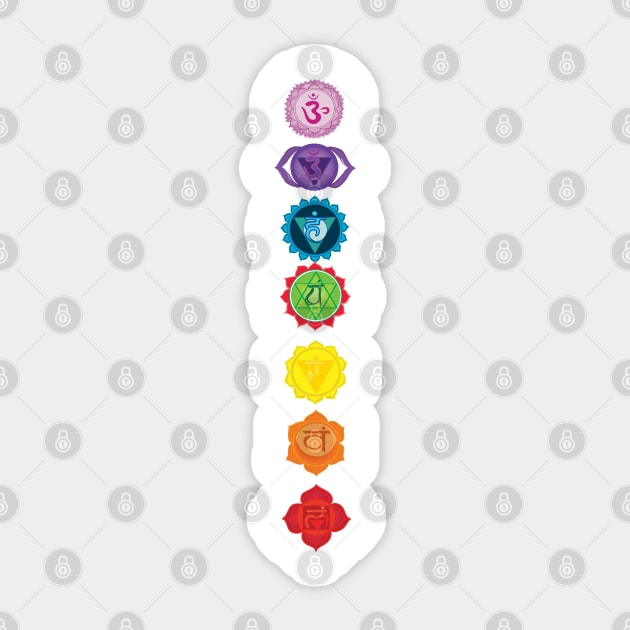 Seven Chakra alligned Sticker by Manitarka